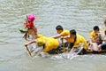 hangzhou xixi wetland Dragon boat race,in China Royalty Free Stock Photo